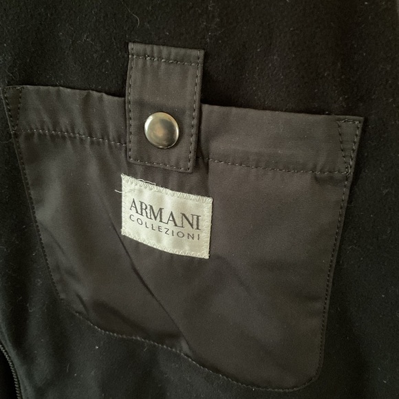 Armani Collezioni Weather Proof Jacket Size L.With Head Cover.Jacket Windbreaker - Picture 7 of 16